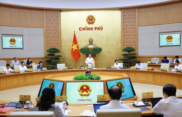 Thủ tướng Lê Minh Hưng chủ trì Phiên họp Chính phủ thường kỳ tháng 7 năm 2026. Ảnh: Dương Giang – TTXVN