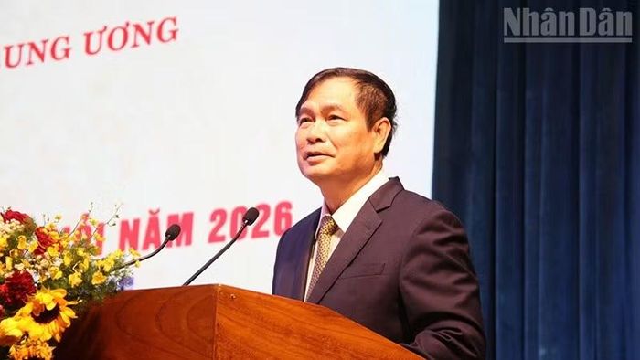 Đồng chí Phan Xuân Thủy phát biểu tại hội thi.