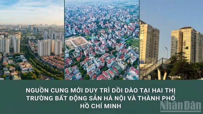 Dự báo nguồn cung bất động sản hai thị trường lớn nhất của cả nước là Hà Nội và Thành phố Hồ Chí Minh gia tăng 2026-2027. (Ảnh: HNV)