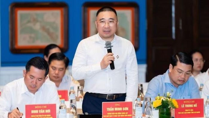 Ông Trần Minh Sơn, Phó Chủ tịch Thường trực Tập đoàn Sun Group phát biểu.