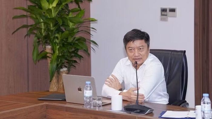 Chủ tịch Hội đồng thành viên EVNGENCO1 Nguyễn Tiến Khoa phát biểu chỉ đạo tại hội nghị.