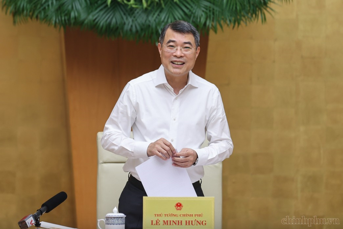 Thủ tướng Lê Minh Hưng phát biểu tại phiên họp Chính phủ thường kỳ tháng 7-2026. Ảnh: chinhphu.vn