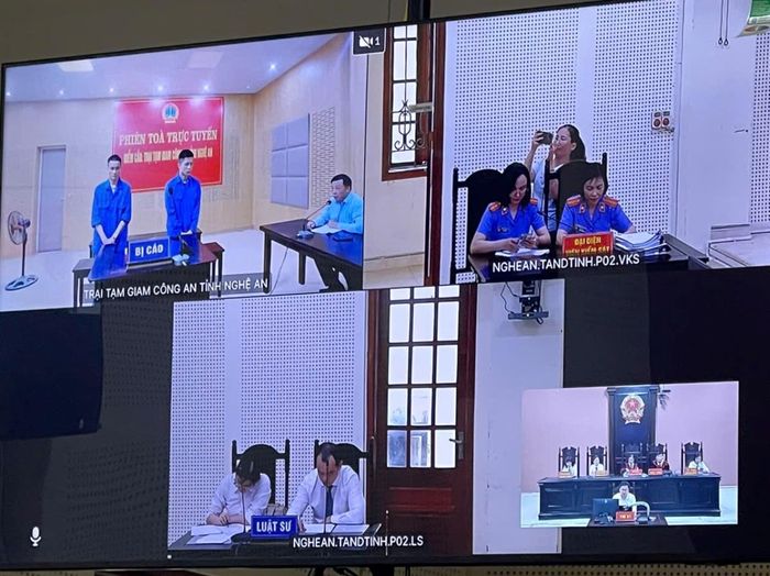 Phiên tòa trực tuyến xét xử hai bị cáo Khat Chotthavong, Kinnaveth Dalavong.