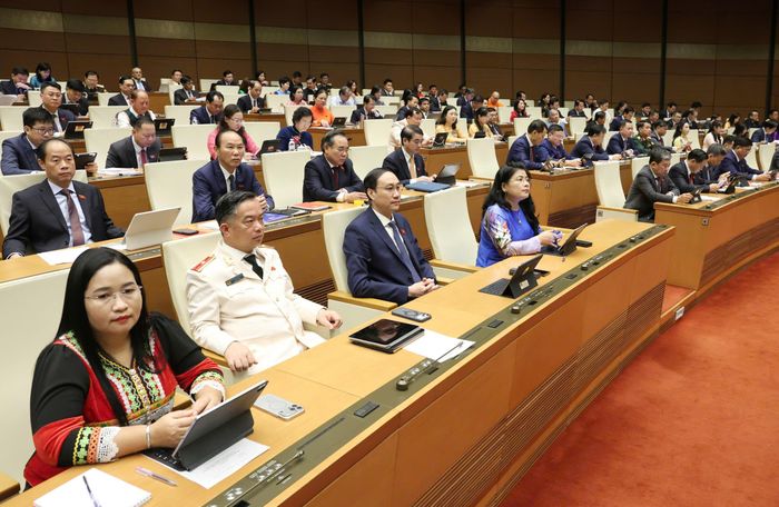 Đại biểu dự phiên họp. Ảnh: QUANG PHÚC