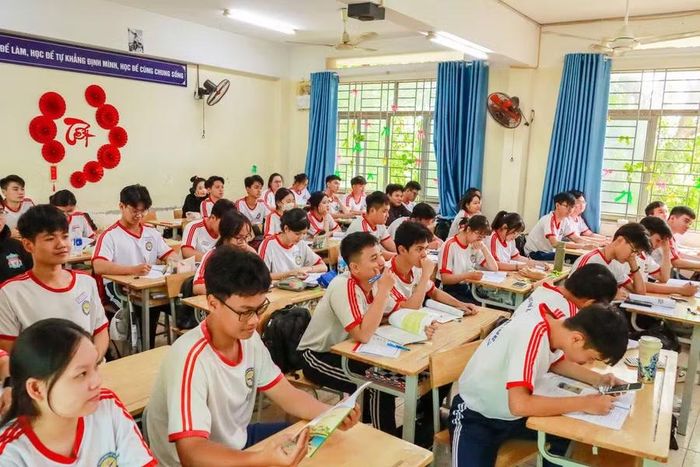 Giờ học của học sinh Trường THPT Bình Tân (phường Bình Tân, TPHCM). Ảnh: NTCC.
