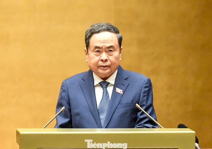 Chủ tịch Quốc hội Trần Thanh Mẫn phát biểu khai mạc kỳ họp. 