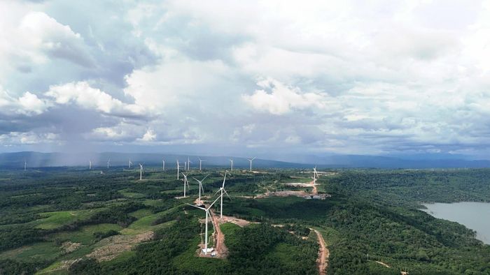 Giai đoạn 1 của dự án, trung bình một ngày có gần 2,5 triệu kWh điện được tạo ra trước khi truyền tải về Việt Nam. Ảnh: T&T Group