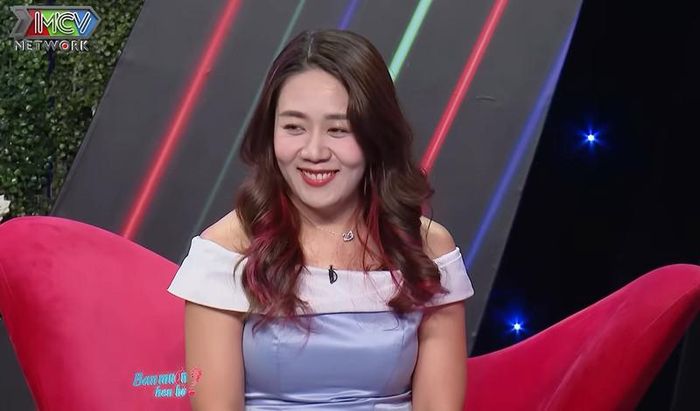 Chị Thảo trên sóng Bạn muốn hẹn hò. Ảnh cắt từ clip