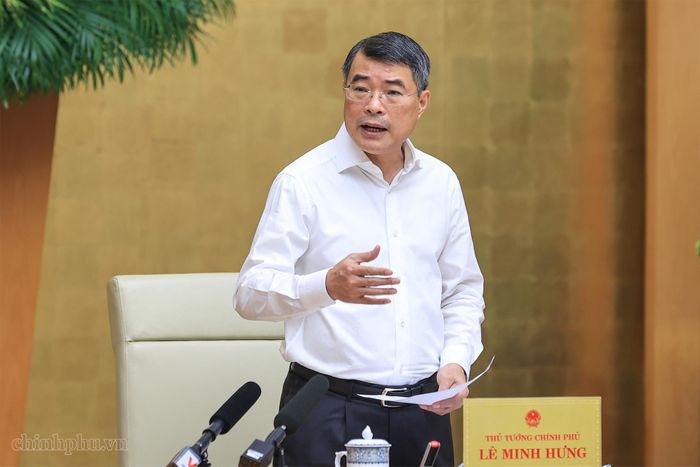 Thủ tướng Lê Minh Hưng phát biểu. Ảnh: VGP