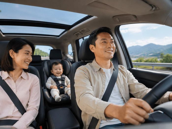 Trang bị đây đủ khi đi du lịch bằng ô tô để có chuyến suôn sẻ. Ảnh minh họa AI.