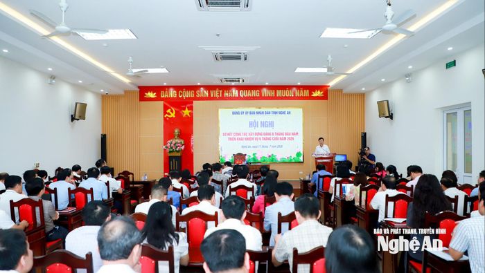Đảng ủy UBND tỉnh triển khai nhiệm vụ 6 tháng cuối năm 2026. Ảnh: Thành Duy