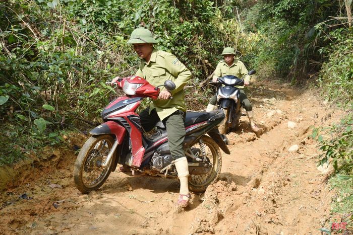 Cung đường tuần tra của những cán bộ, nhân viên ở Đội BVR Rào Tre.