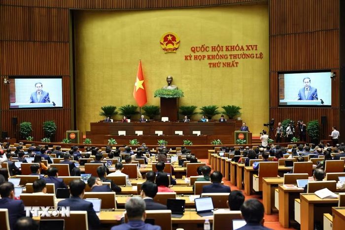 Quang cảnh Kỳ họp không thường lệ thứ Nhất, Quốc hội khóa XVI. (Ảnh: Minh Đức/TTXVN)