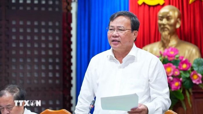 Chủ tịch Ủy ban Nhân dân tỉnh Tây Ninh Lê Văn Hẳn. (Ảnh: Minh Phú/TTXVN)