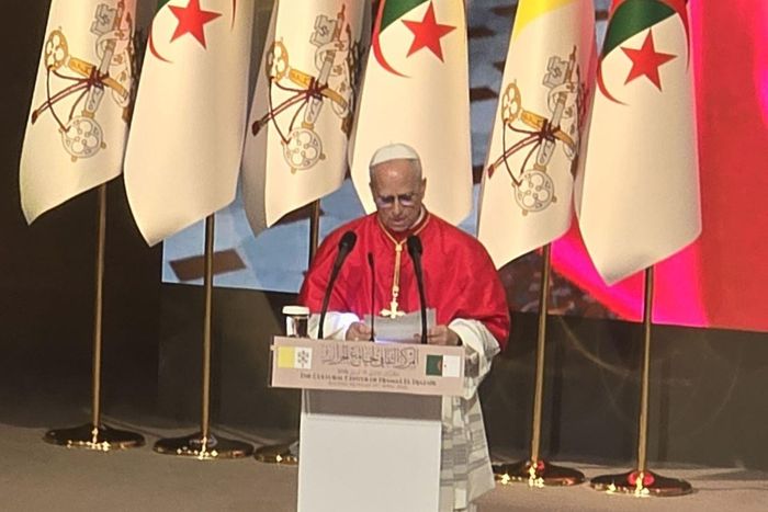 Giáo hoàng phát biểu về mục đích của chuyến thăm Algeria, ngày 13/4/2026. Ảnh tư liệu - minh họa: Nguyễn An/TTXVN
