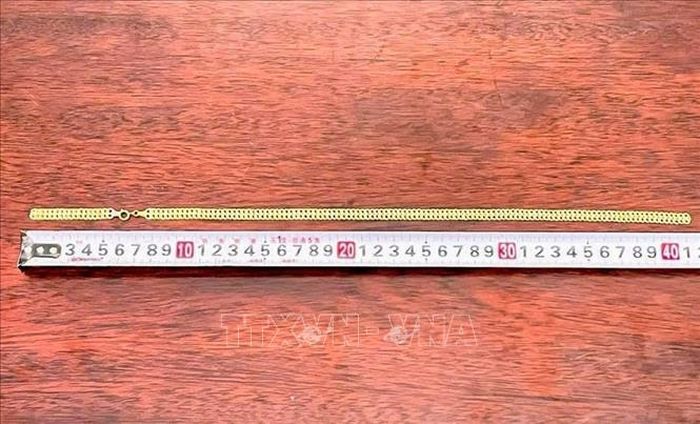 Tang vật được cơ quan Công an thu giữ của nhóm cướp giật. Ảnh: TTXVN phát