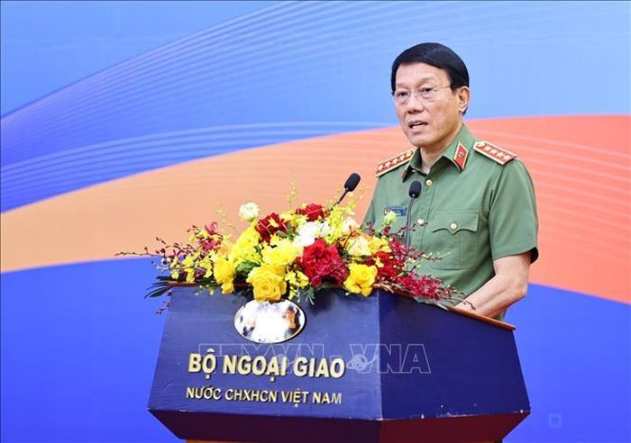 Bộ trưởng Bộ Công an, Đại tướng Lương Tam Quang phát biểu. Ảnh: Minh Đức/TTXVN