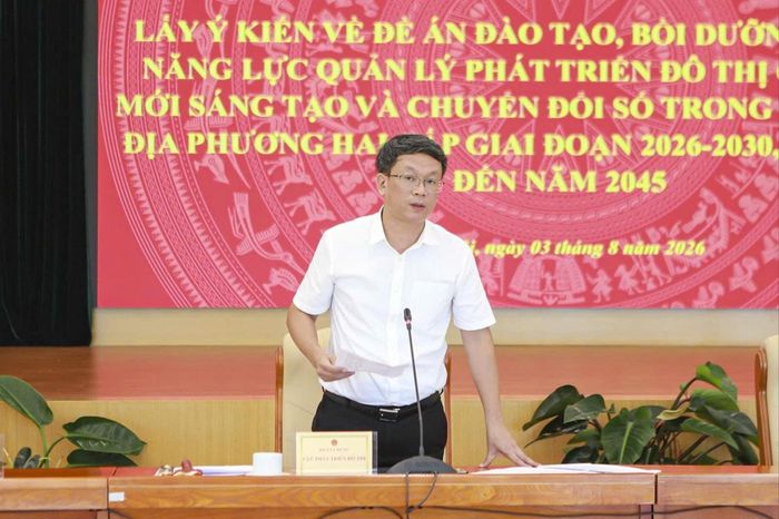 Ông Trần Quốc Thái, Cục trưởng Cục Phát triển đô thị Bộ Xây dựng phát biểu tổng kết tại Hội nghị.