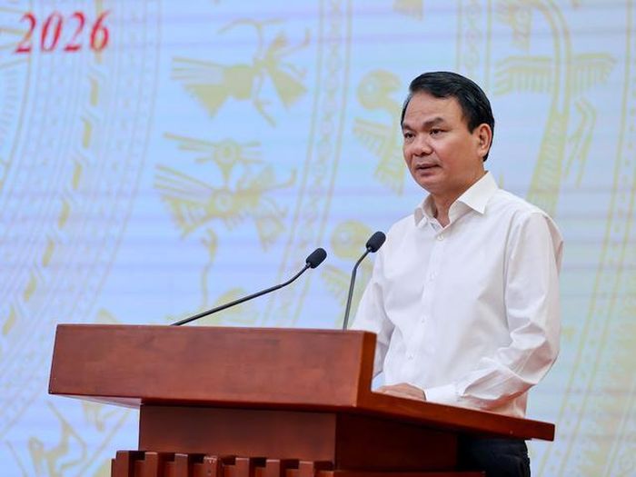 Bộ trưởng, Chủ nhiệm Văn phòng Chính phủ Đặng Xuân Phong phát biểu tại họp báo (Ảnh: Nhật Bắc).