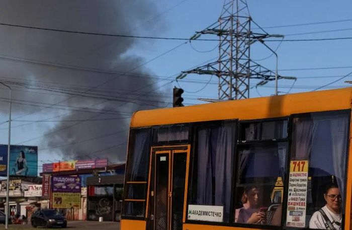 Nga tấn công Ukraine tại thủ đô Kyiv ngày 1 tháng 8 năm 2026. Ảnh: Reuters.