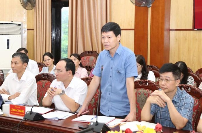 Đại diện Phòng Tổng hợp - Đầu tư phát biểu tại buổi làm việc.