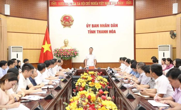 Chủ tịch UBND tỉnh Tô Anh Dũng phát biểu chỉ đạo tại buổi làm việc.