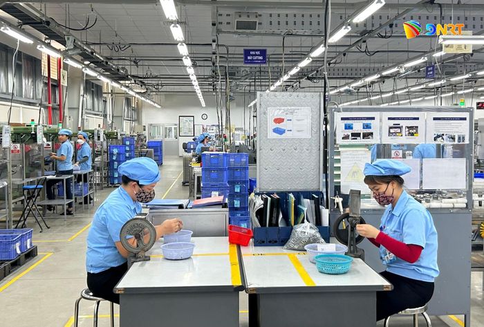 Kinh tế thành phố tháng 7/2026 tiếp tục tăng trưởng ổn định. Trong ảnh: Sản xuất tại Công ty TNHH Daiwa Việt Nam. Ảnh: MAI QUẾ