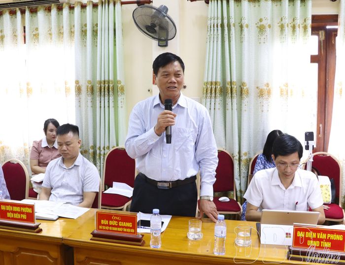  Đại diện Hiệp hội Doanh nghiệp tỉnh phát biểu tại hội nghị.