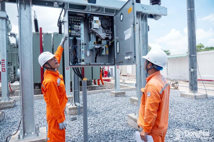 Trạm biến áp 110kV Phước Tân và đường dây đấu nối là công trình 110kV thứ 9 trong tổng số 10 công trình dự kiến hoàn thành trong năm 2026 của Công ty Điện lực Đồng Nai. Ảnh: Xuân Lượng
