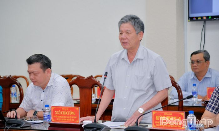 Đồng chí Ngô Chí Cường phát biểu tại buổi tiếp công dân.