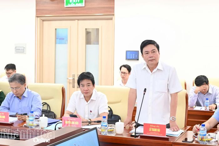 Đồng chí Lữ Thanh Hải phát biểu tại hội nghị.