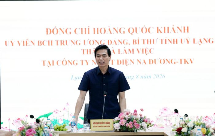 Đồng chí Bí thư Tỉnh ủy phát biểu tại buổi làm việc