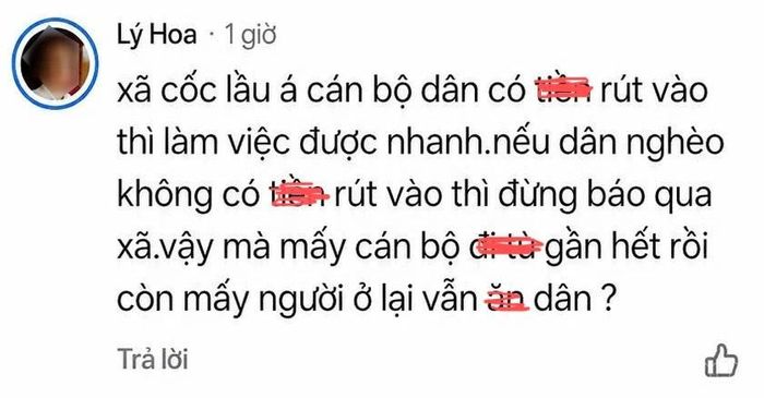 Bình luận sai sự thật, vu khống, xúc phạm uy tín của cơ quan, tổ chức của chủ tài khoản Facebook “Lý Hoa”.