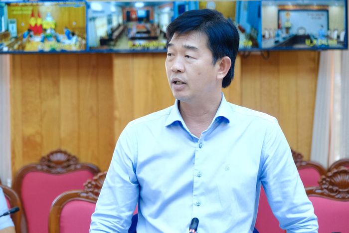 Giám đốc Sở Nông nghiệp và Môi trường Phan Nguyễn Hoàng Tân phát biểu tại buổi làm việc