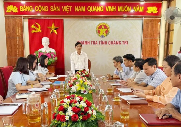 Thanh tra tỉnh thực hiện một cuộc thanh tra chuyên đề theo kế hoạch - Ảnh: B.T
