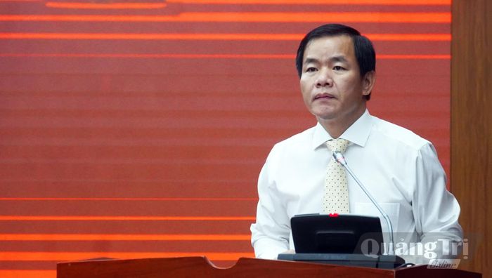 Đồng chí Nguyễn Văn Phương, Bí thư Tỉnh ủy phát biểu giao nhiệm vụ - Ảnh: N.M