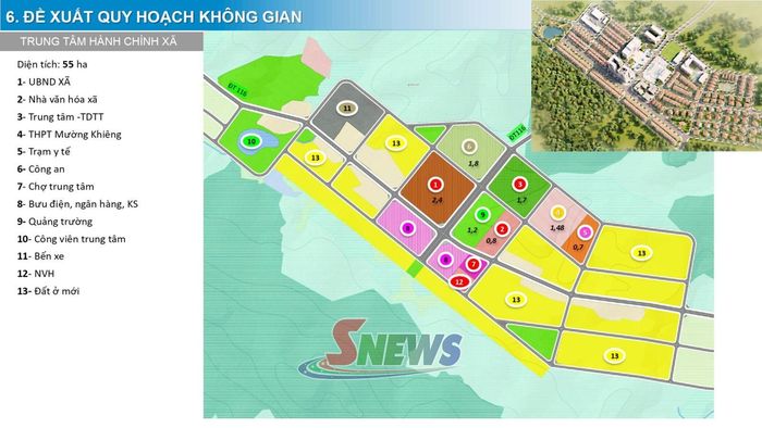 Quy hoạch Trung tâm hành chính xã Mường Khiêng.