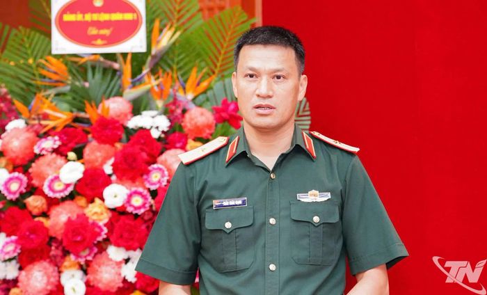Thiếu tướng Trần Xuân Mạnh phát biểu.