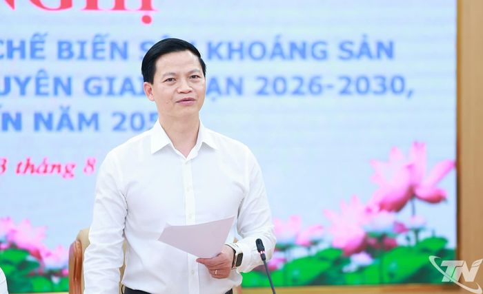 Đồng chí Chủ tịch UBND tỉnh Vương Quốc Tuấn phát biểu kết luận Hội nghị.