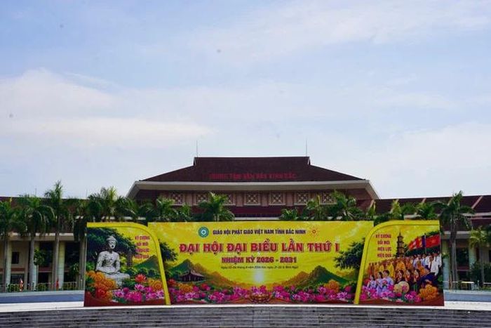 Pano chào mừng Đại hội đại biểu Phật giáo tỉnh Bắc Ninh 