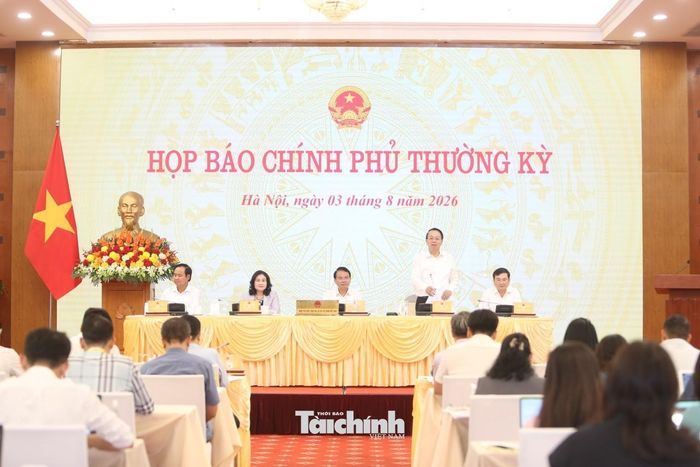 Thứ trưởng Bộ Tài chính Nguyễn Đức Chi trả lời tại cuộc họp báo. Ảnh: Đức Minh