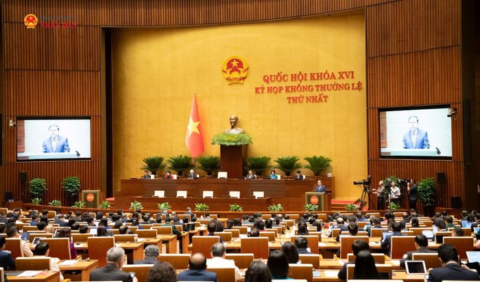 Chủ tịch Quốc hội Trần Thanh Mẫn phát biểu khai mạc Kỳ họp. Ảnh: Lâm Hiển