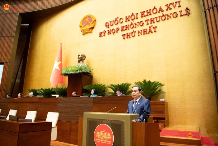 Chủ tịch Quốc hội Trần Thanh Mẫn phát biểu khai mạc Kỳ họp