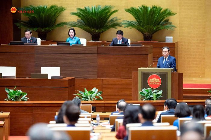 Chủ tịch Quốc hội Trần Thanh Mẫn phát biểu khai mạc Kỳ họp