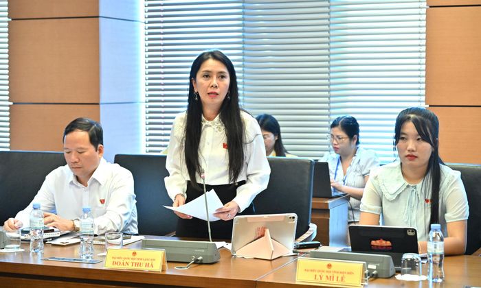 ĐBQH Đoàn Thu Hà (Lạng Sơn) phát biểu