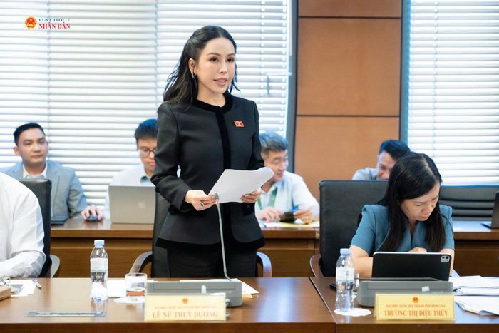 ĐBQH Lê Nữ Thùy Dương (TP. Đồng Nai) phát biểu