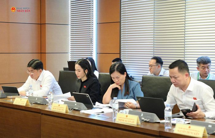 Các đại biểu tham dự phiên thảo luận tại tổ. Ảnh: Khánh Duy