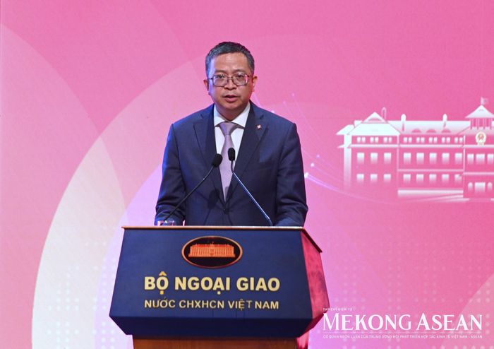 Đại sứ Việt Nam tại Trung Quốc Phạm Thanh Bình phát biểu. Ảnh: Đỗ Thảo - Mekong ASEAN