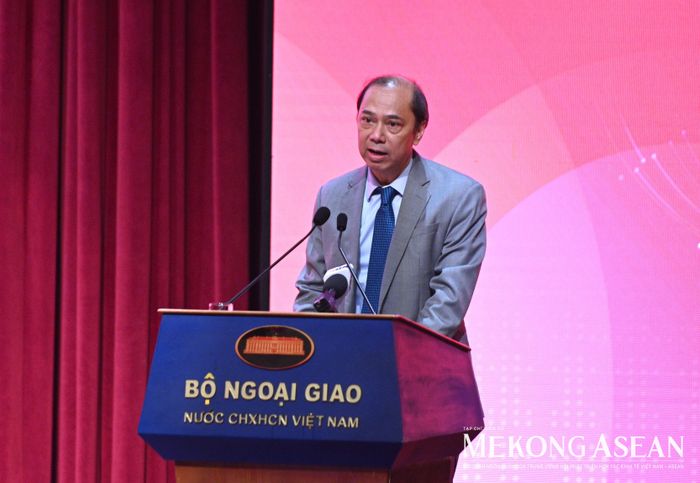 Đại sứ Việt Nam tại Mỹ Nguyễn Quốc Dũng phát biểu. Ảnh: Đỗ Thảo - Mekong ASEAN