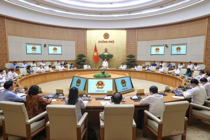 Thủ tướng Lê Minh Hưng chủ trì phiên họp Chính phủ thường kỳ. Ảnh: VGP
